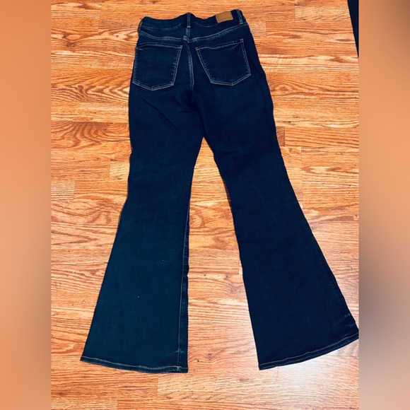 AE 6 long curxy high waisted flare jeans dark indigo American eagle - Picture 4 of 4